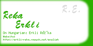 reka erkli business card